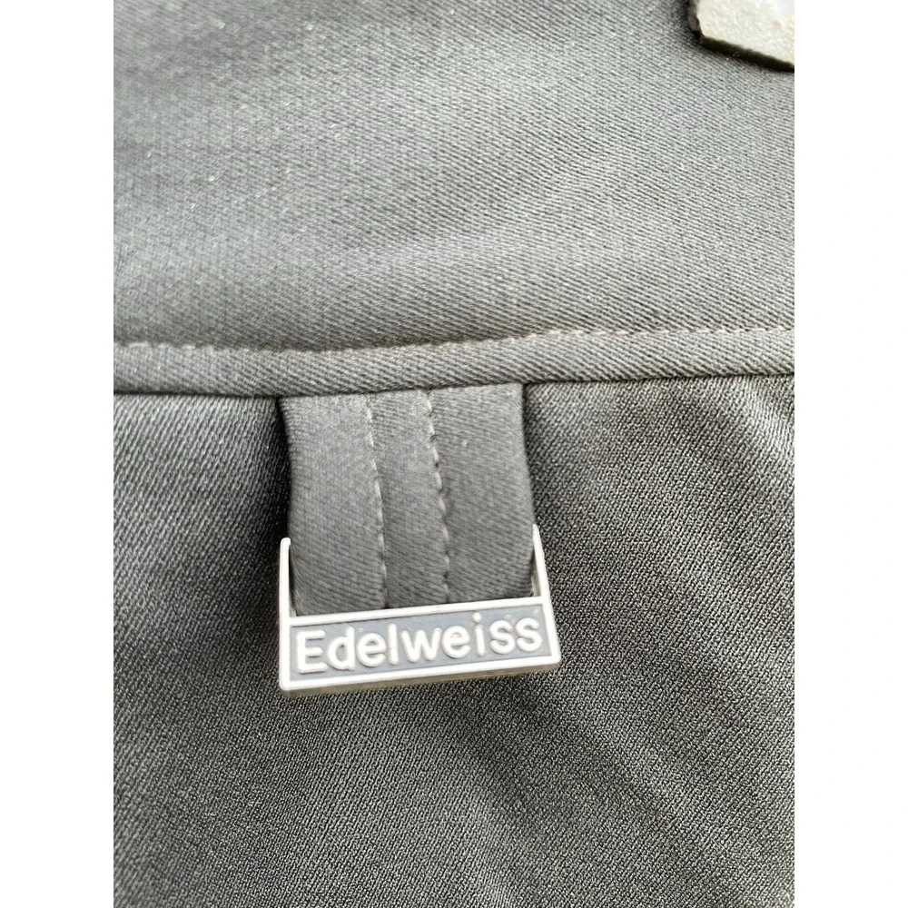 Vtg Edelweiss Womens black‎ wool lined Stirrup Ski pants Size 26